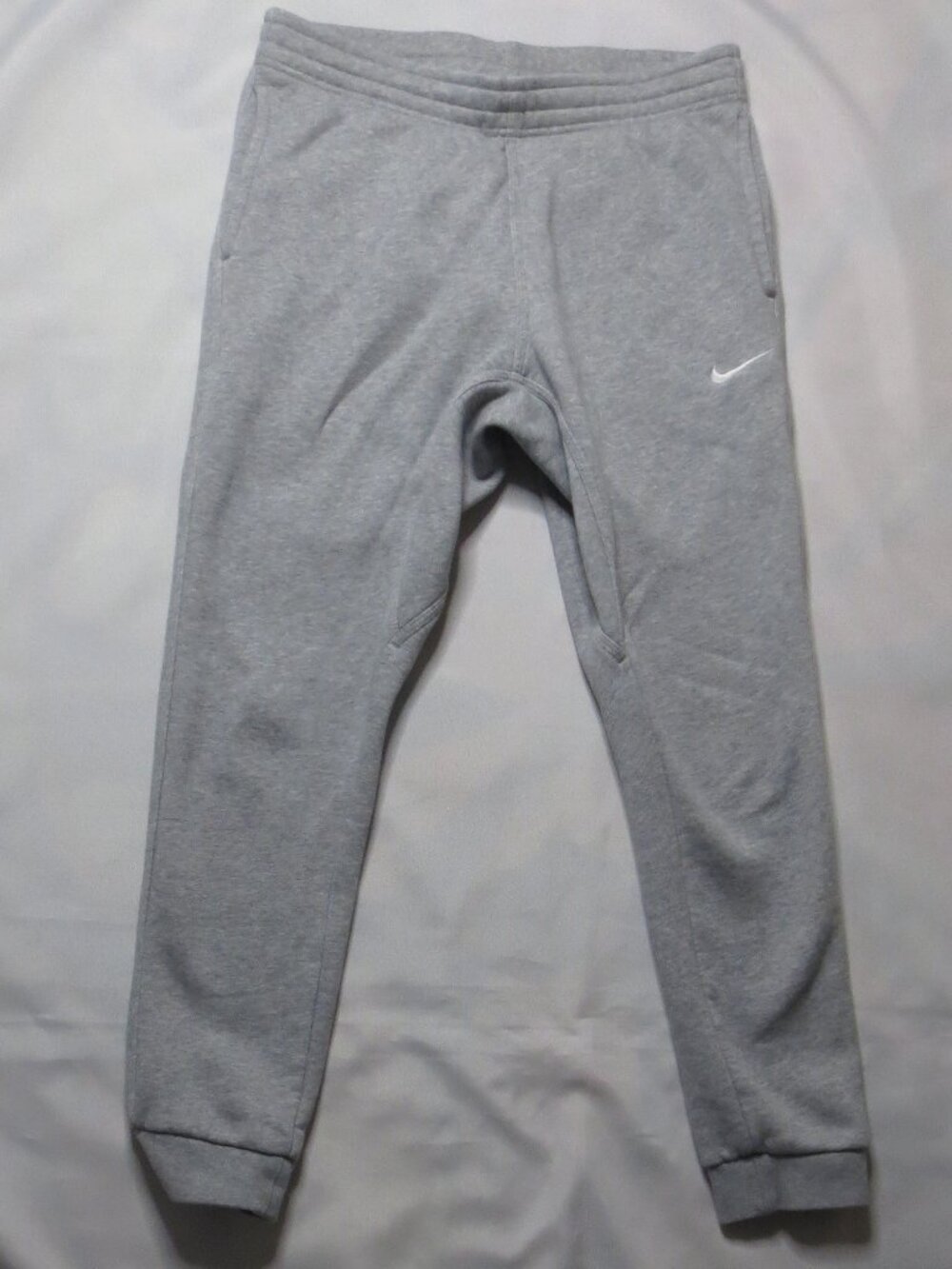 NIKE mens SWEATPANTS gray JOGGER soft DRAWSTRING high waist SIZE M
